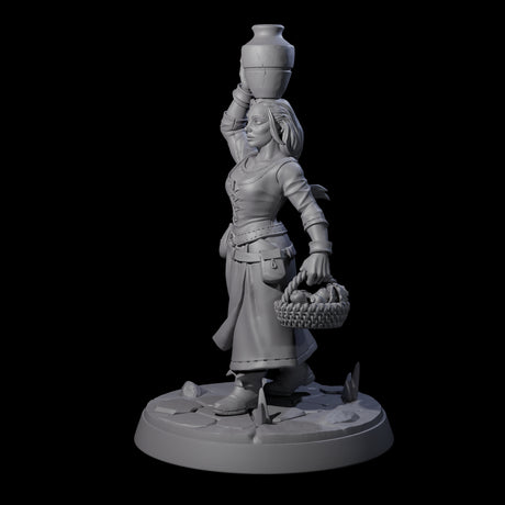 Honest Village Woman B Miniature for Dungeons and Dragons, Pathfinder or other TTRPGs