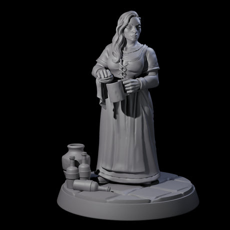 Honest Village Woman C Miniature for Dungeons and Dragons, Pathfinder or other TTRPGs