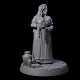 Honest Village Woman C Miniature for Dungeons and Dragons, Pathfinder or other TTRPGs