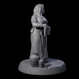 Honest Village Woman C Miniature for Dungeons and Dragons, Pathfinder or other TTRPGs