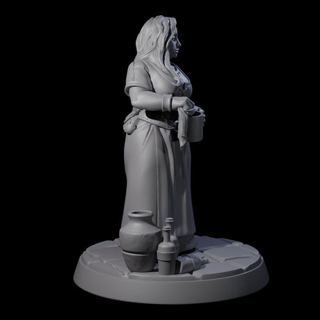 Honest Village Woman C Miniature for Dungeons and Dragons, Pathfinder or other TTRPGs