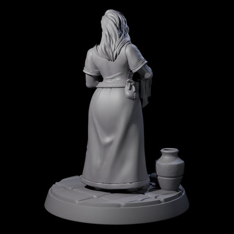 Honest Village Woman C Miniature for Dungeons and Dragons, Pathfinder or other TTRPGs