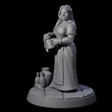Honest Village Woman C Miniature for Dungeons and Dragons, Pathfinder or other TTRPGs