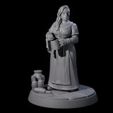 Honest Village Woman C Miniature for Dungeons and Dragons, Pathfinder or other TTRPGs