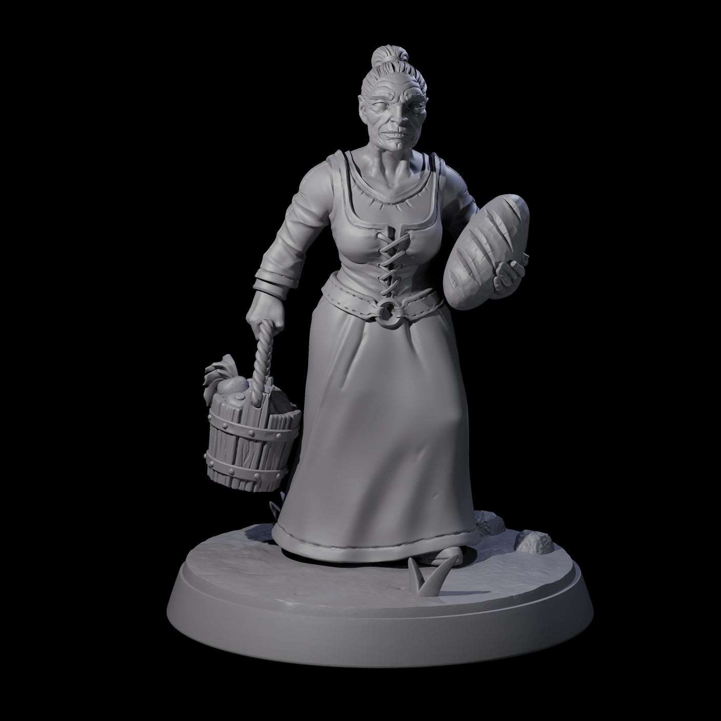 Honest Village Woman D Miniature for Dungeons and Dragons, Pathfinder or other TTRPGs