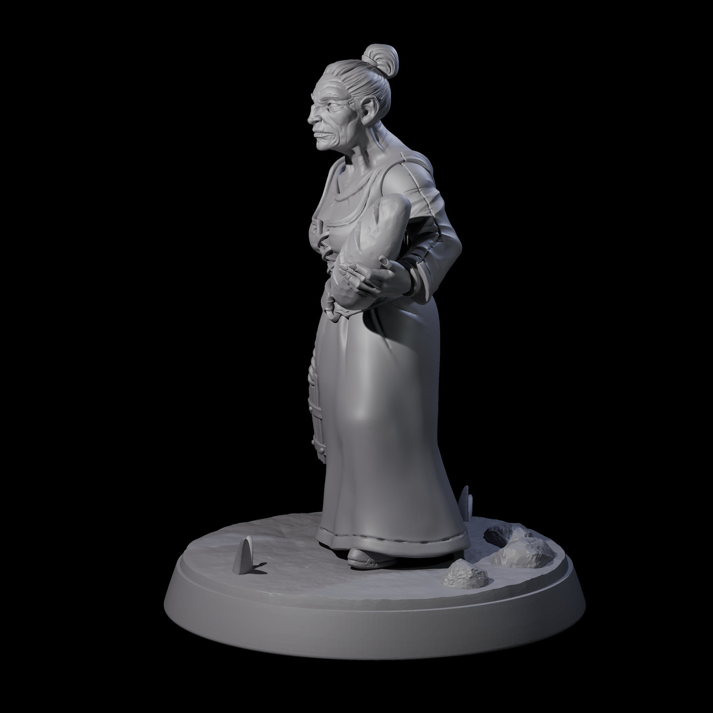 Honest Village Woman D Miniature for Dungeons and Dragons, Pathfinder or other TTRPGs