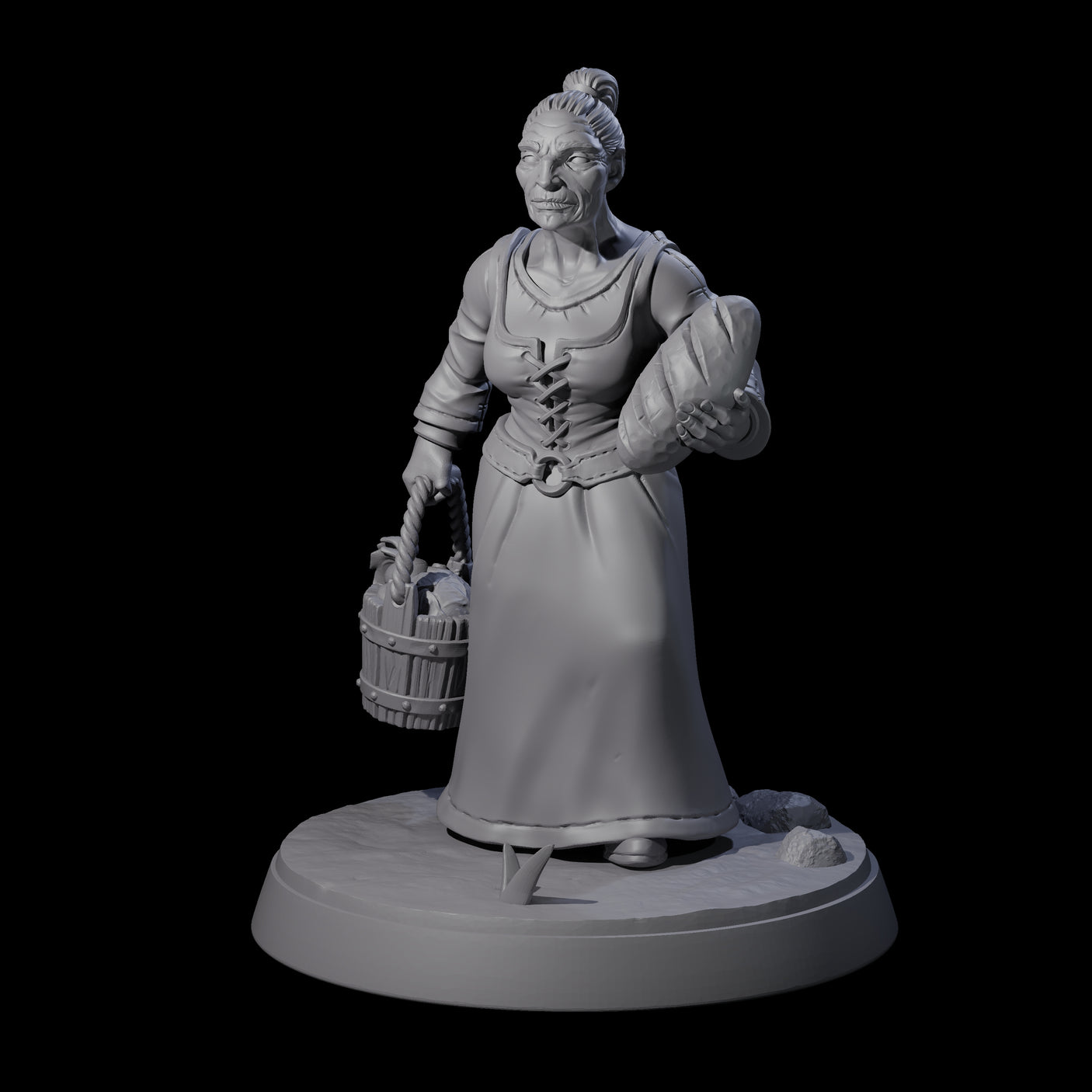 Honest Village Woman D Miniature for Dungeons and Dragons, Pathfinder or other TTRPGs