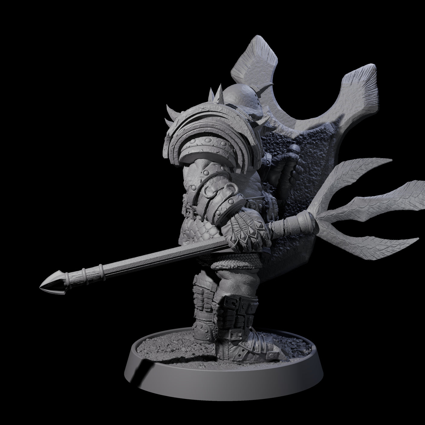 Honorable Orc of the East E Miniature for Dungeons and Dragons, Pathfinder or other TTRPGs