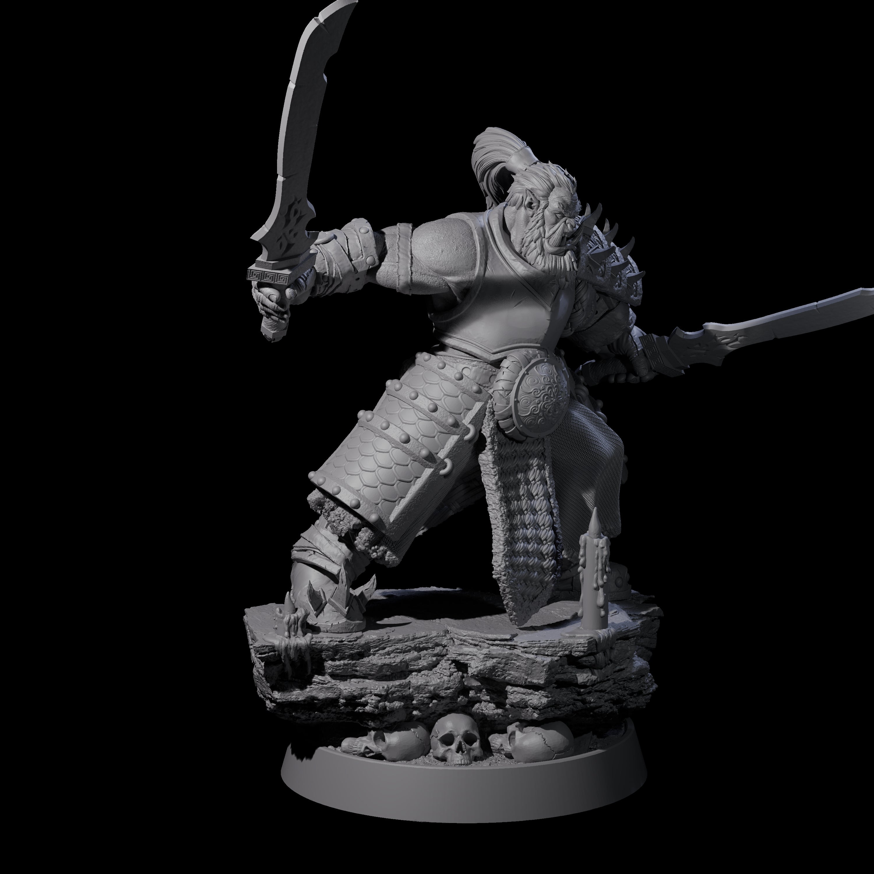 Honorable Orc of the East G Miniature for Dungeons and Dragons, Pathfinder or other TTRPGs