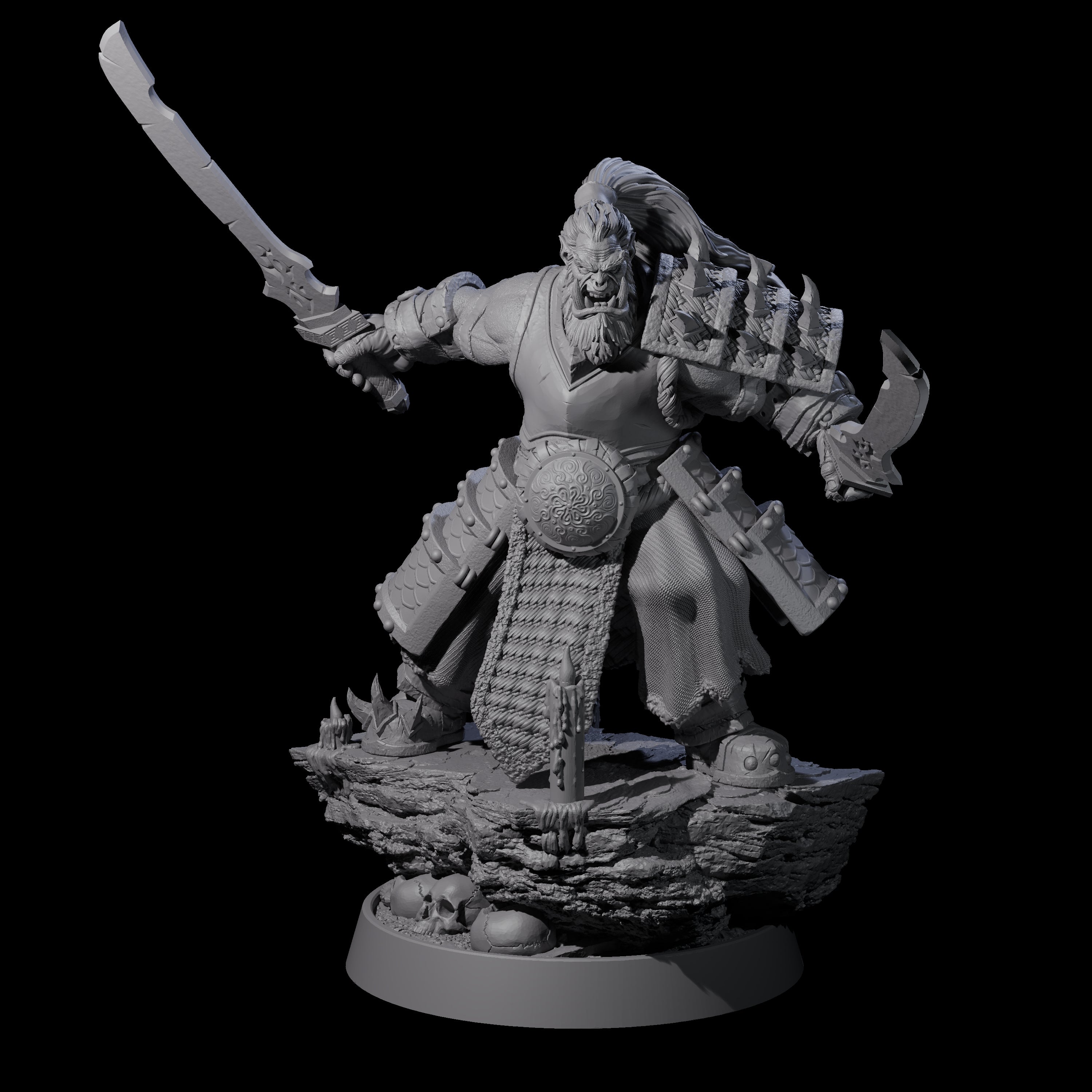 Honorable Orc of the East G Miniature for Dungeons and Dragons, Pathfinder or other TTRPGs