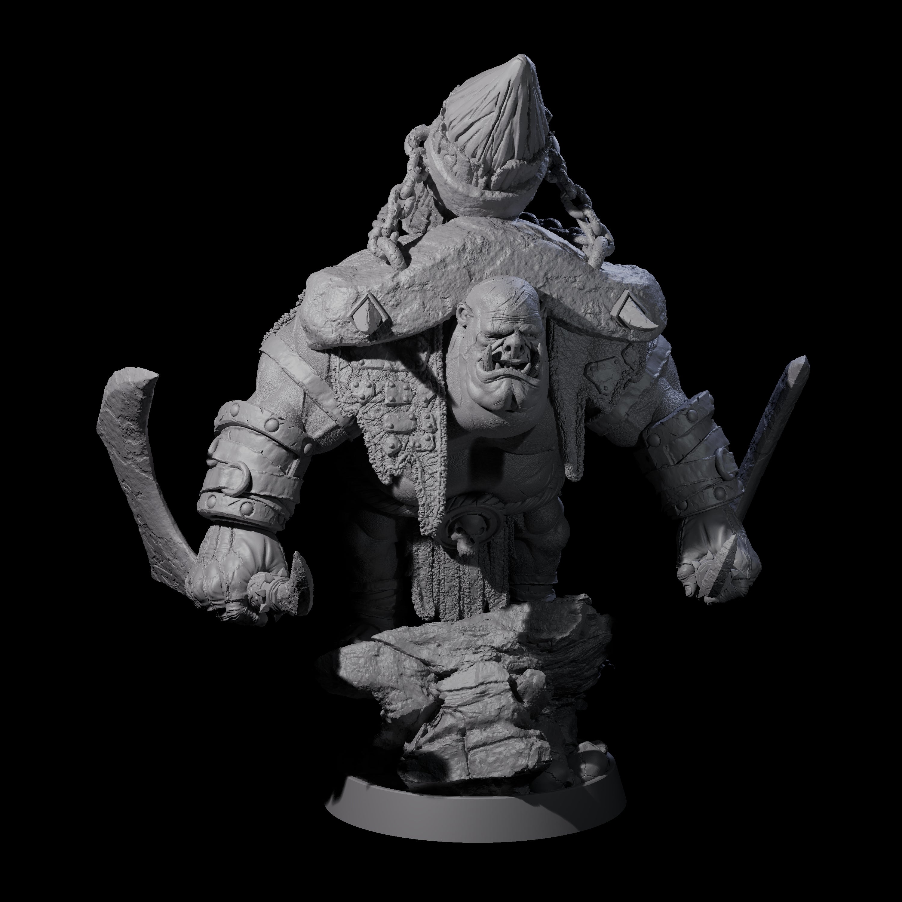 Honorable Orc of the East K Miniature for Dungeons and Dragons, Pathfinder or other TTRPGs