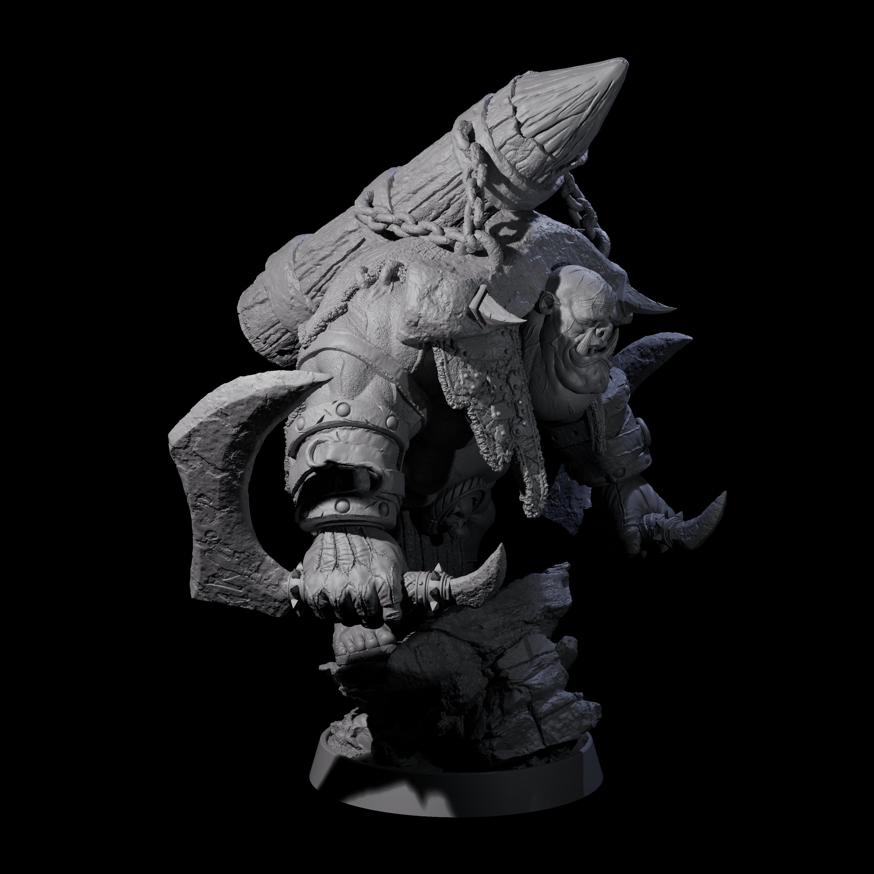 Honorable Orc of the East K Miniature for Dungeons and Dragons, Pathfinder or other TTRPGs