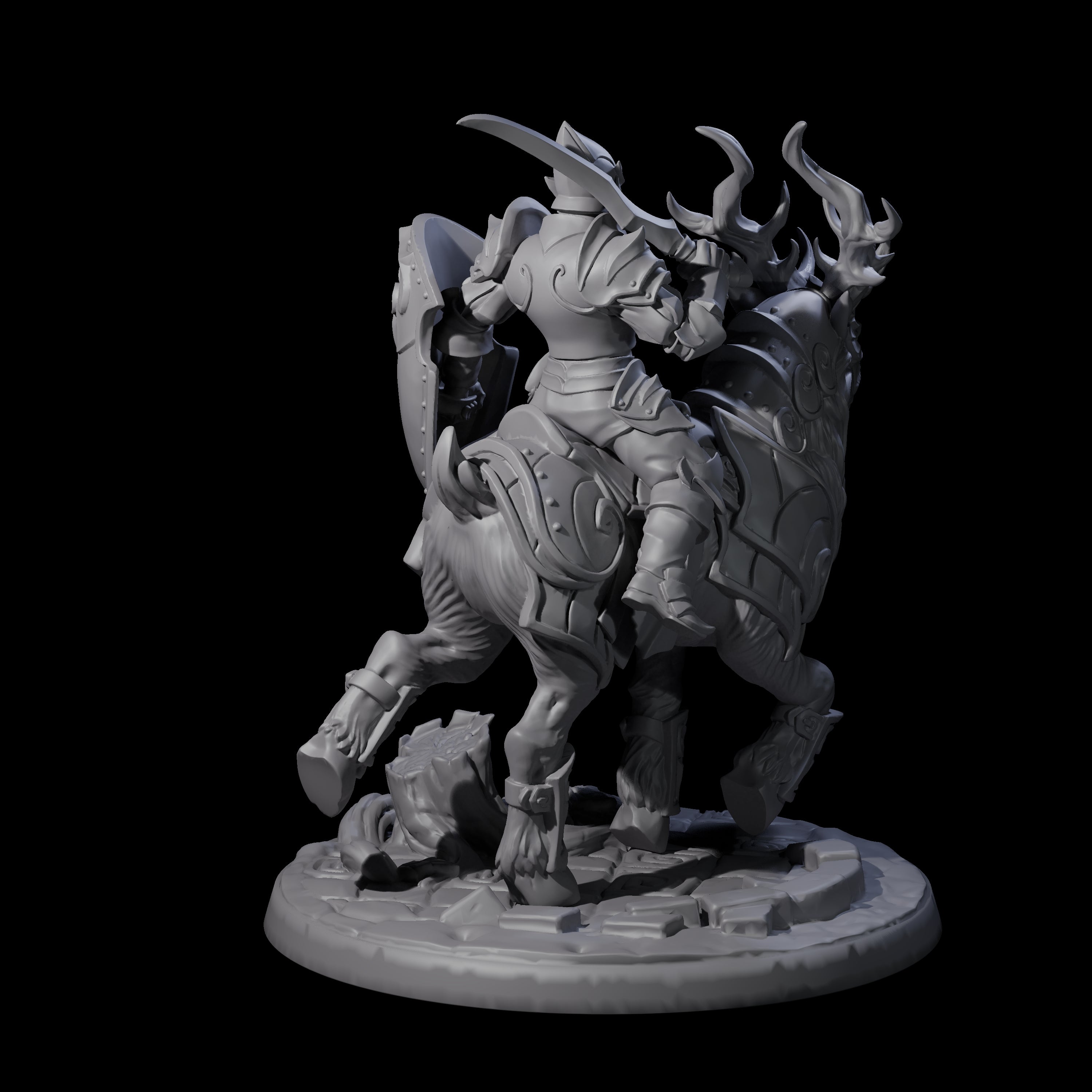 Honourable High Elf Rider on Giant Elk A Miniature for Dungeons and Dragons, Pathfinder or other TTRPGs