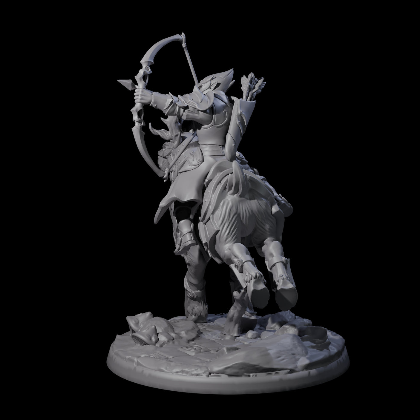 Honourable High Elf Rider on Giant Elk B Miniature for Dungeons and Dragons, Pathfinder or other TTRPGs