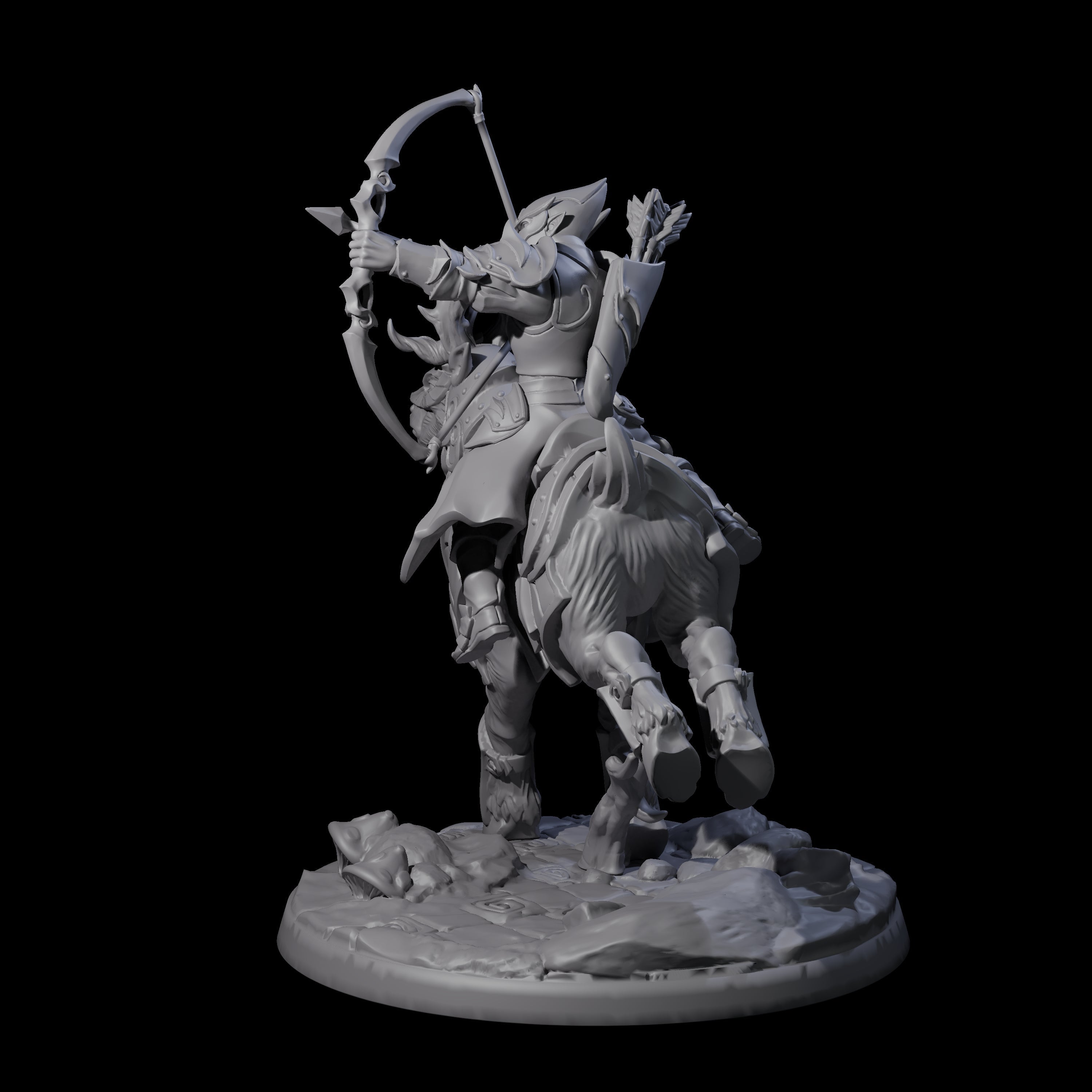 Honourable High Elf Rider on Giant Elk B Miniature for Dungeons and Dragons, Pathfinder or other TTRPGs