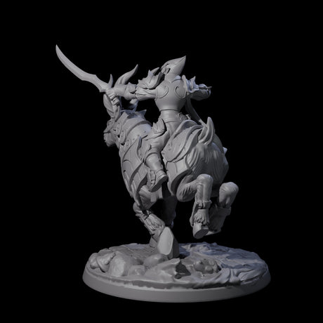 Honourable High Elf Rider on Giant Elk D Miniature for Dungeons and Dragons, Pathfinder or other TTRPGs