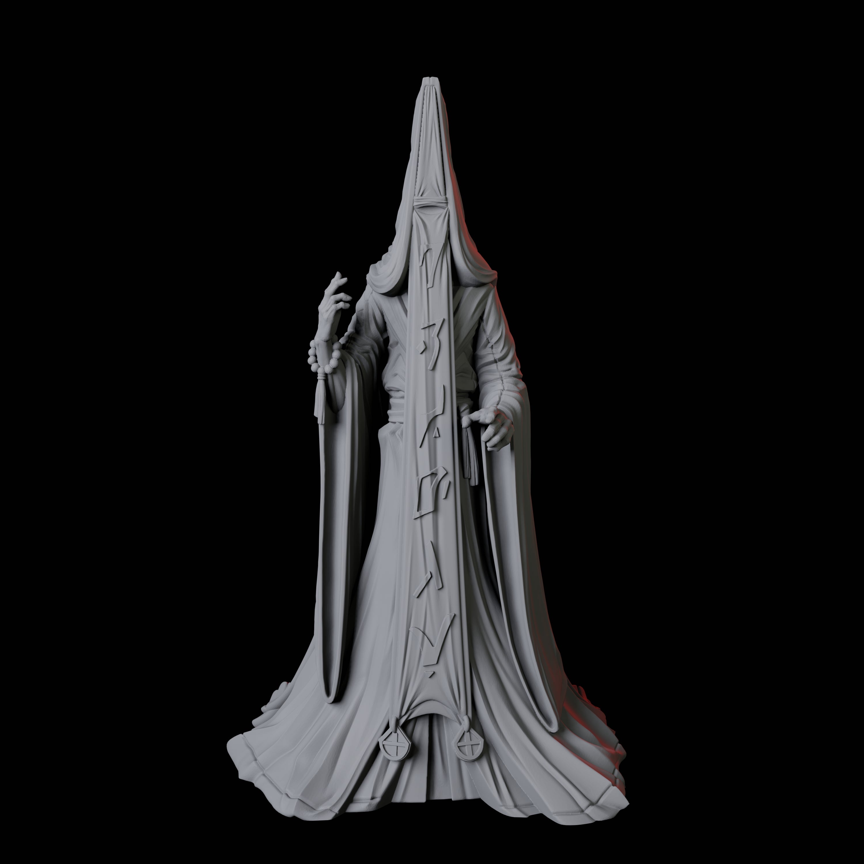 Hooded Cult Leader Miniature for Dungeons and Dragons, Pathfinder or other TTRPGs