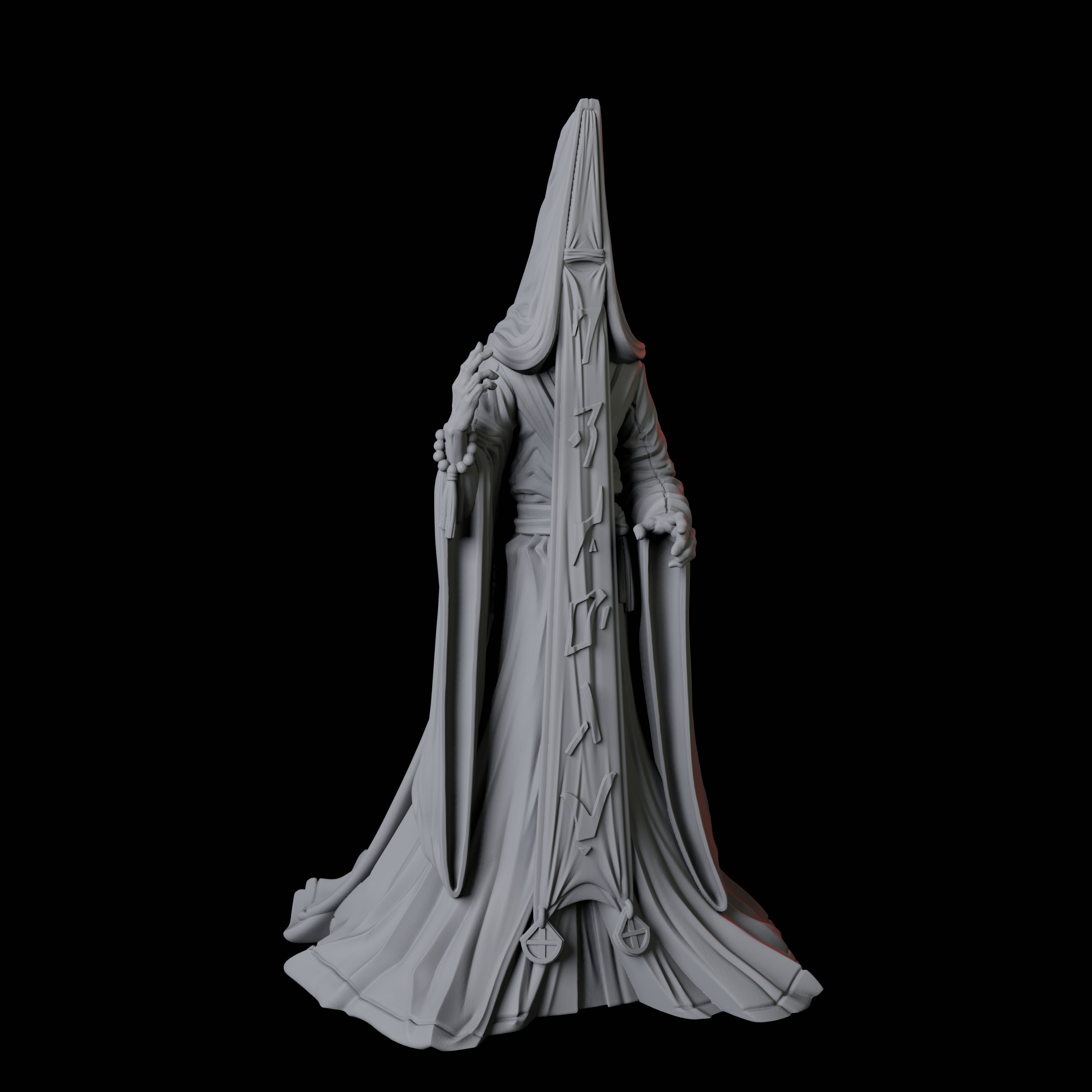 Hooded Cult Leader Miniature for Dungeons and Dragons, Pathfinder or other TTRPGs