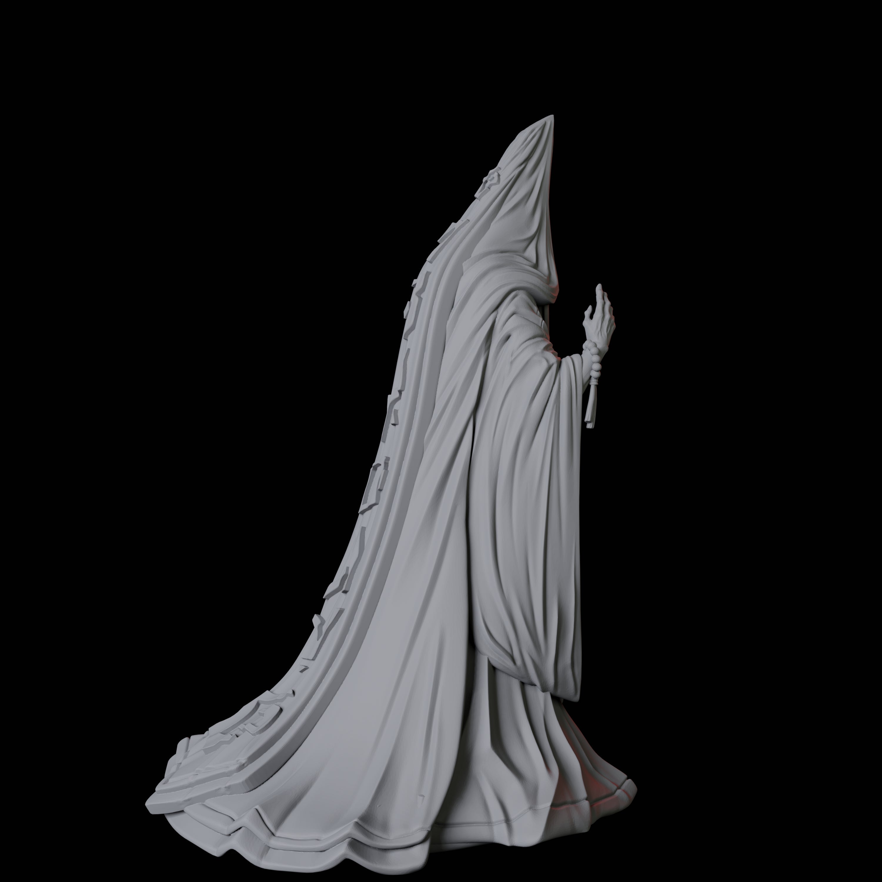 Hooded Cult Leader Miniature for Dungeons and Dragons, Pathfinder or other TTRPGs