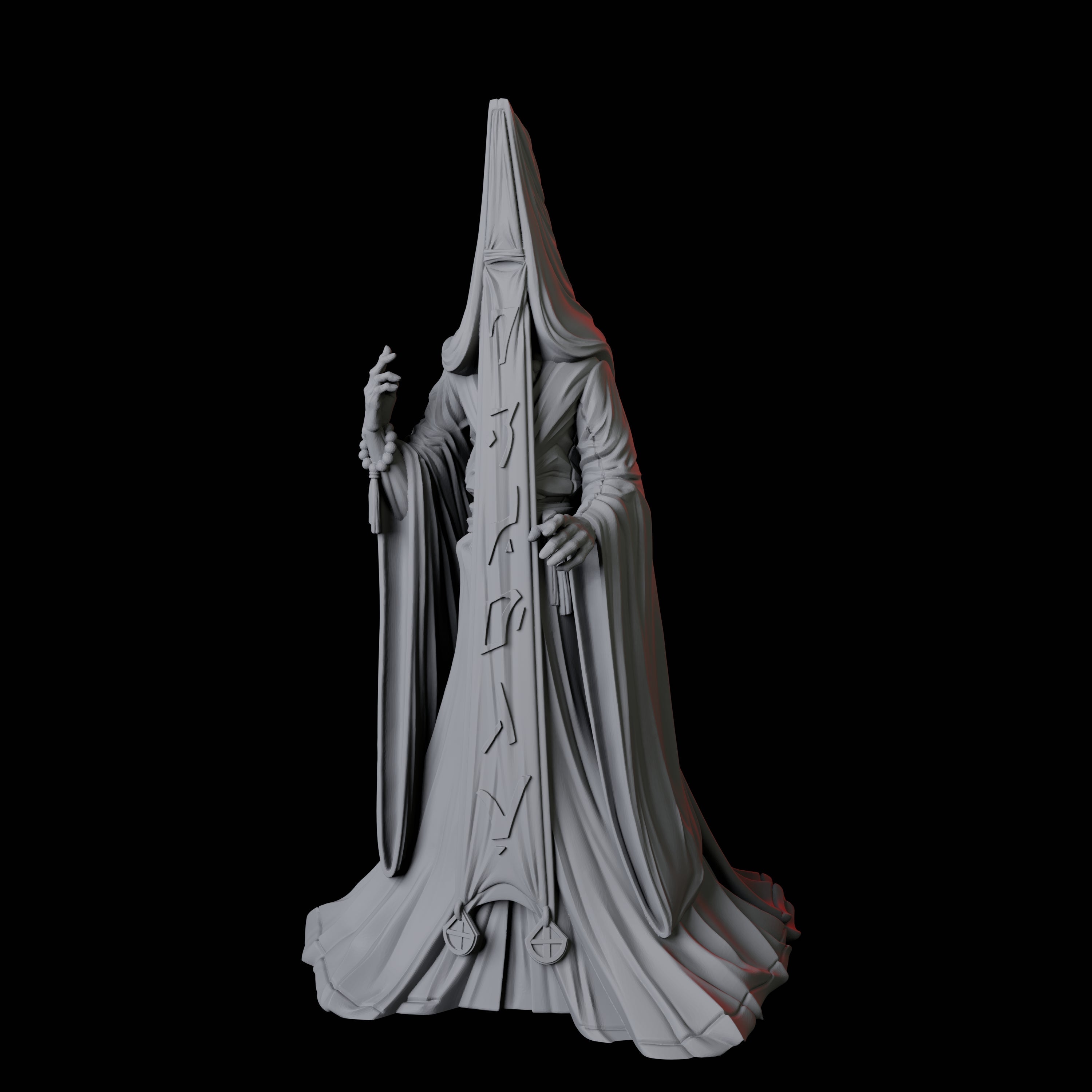 Hooded Cult Leader Miniature for Dungeons and Dragons, Pathfinder or other TTRPGs