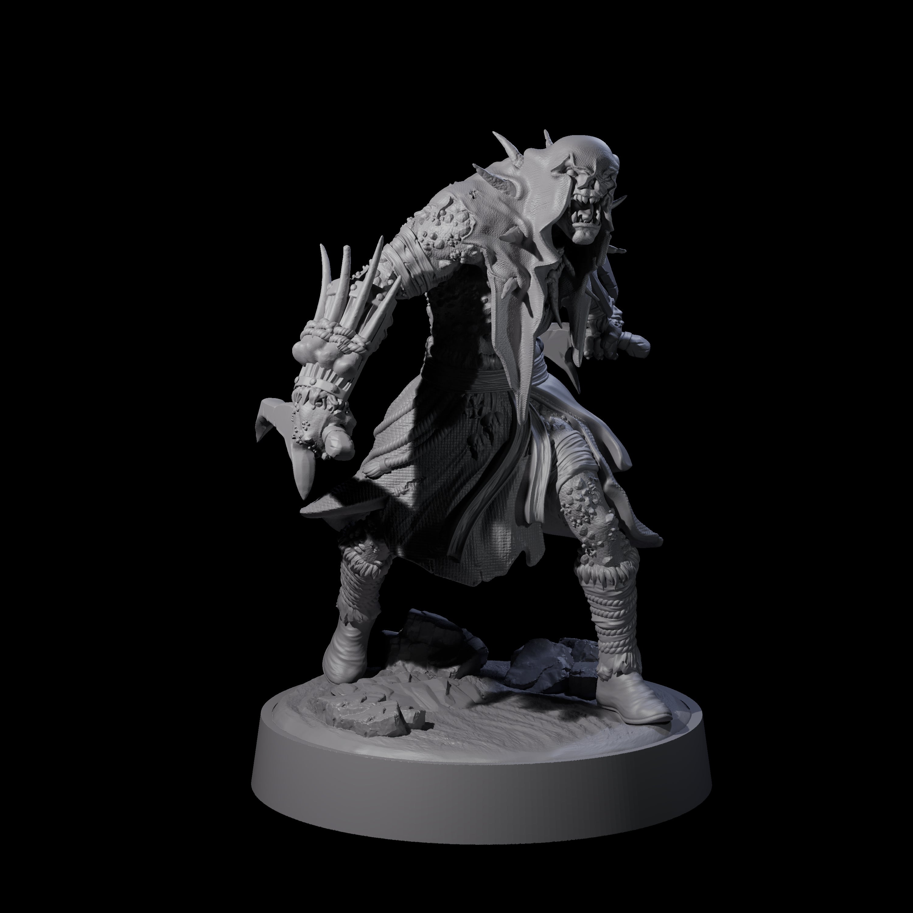 Hooded Orc Rogue Miniature for Dungeons and Dragons, Pathfinder or other TTRPGs