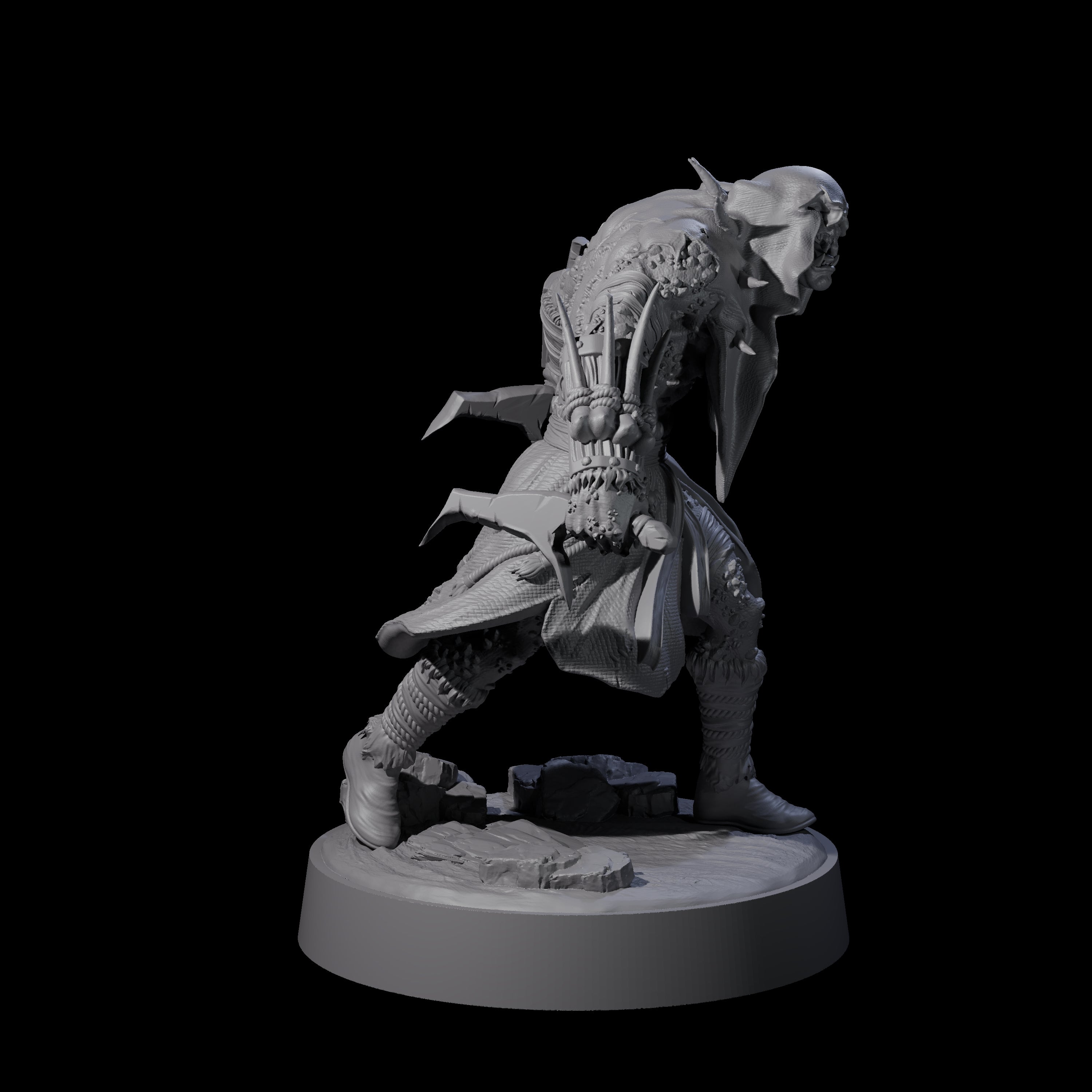 Hooded Orc Rogue Miniature for Dungeons and Dragons, Pathfinder or other TTRPGs