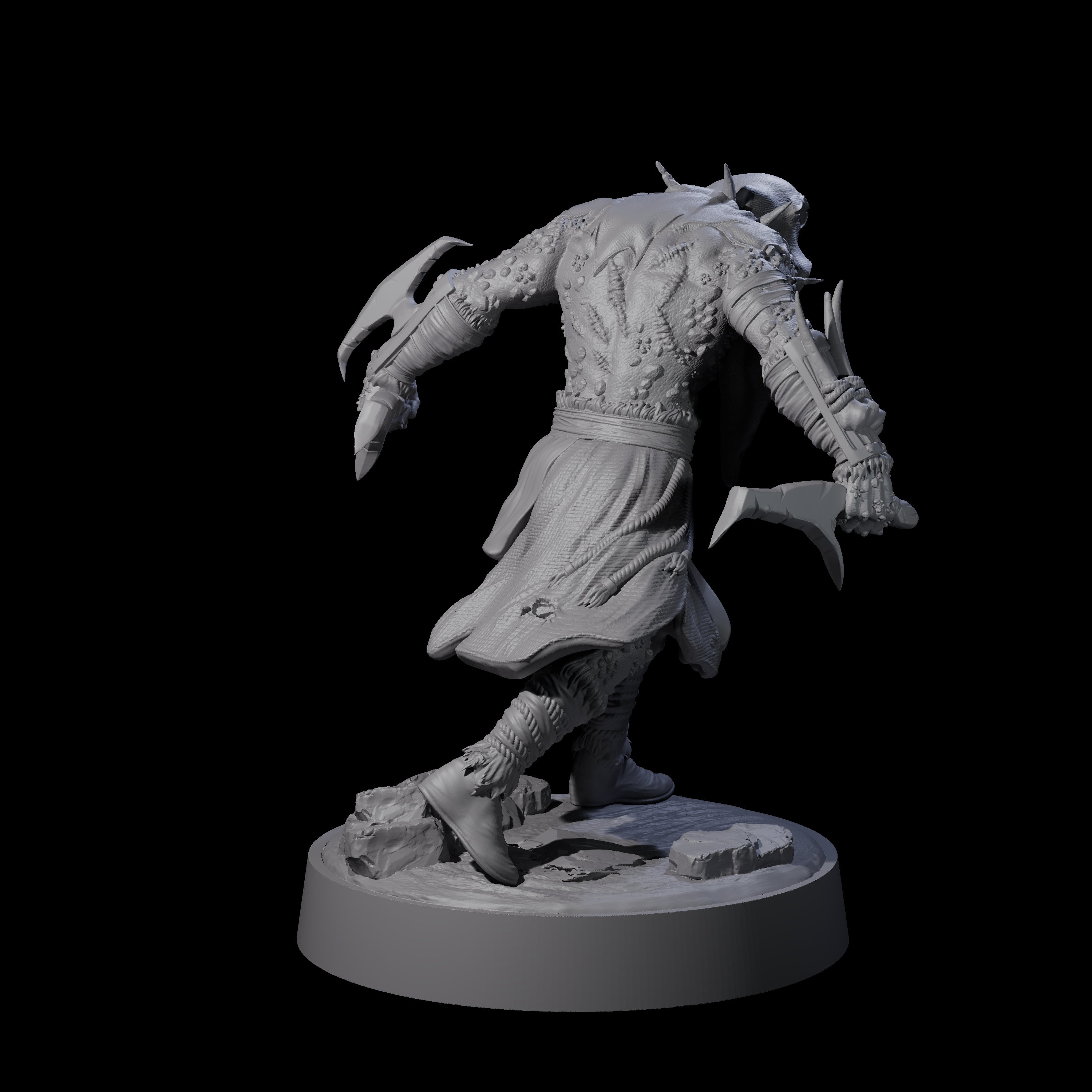 Hooded Orc Rogue Miniature for Dungeons and Dragons, Pathfinder or other TTRPGs