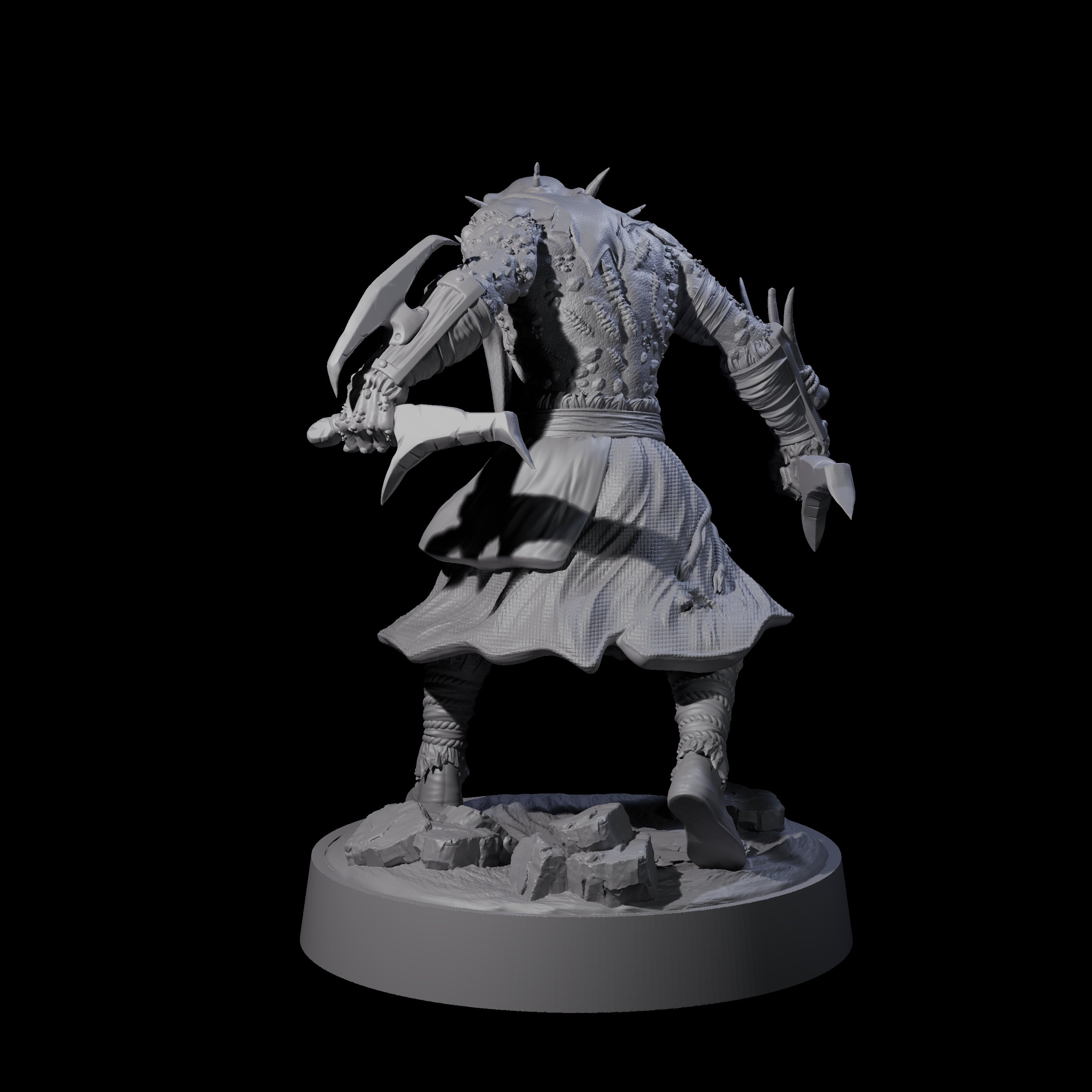 Hooded Orc Rogue Miniature for Dungeons and Dragons, Pathfinder or other TTRPGs