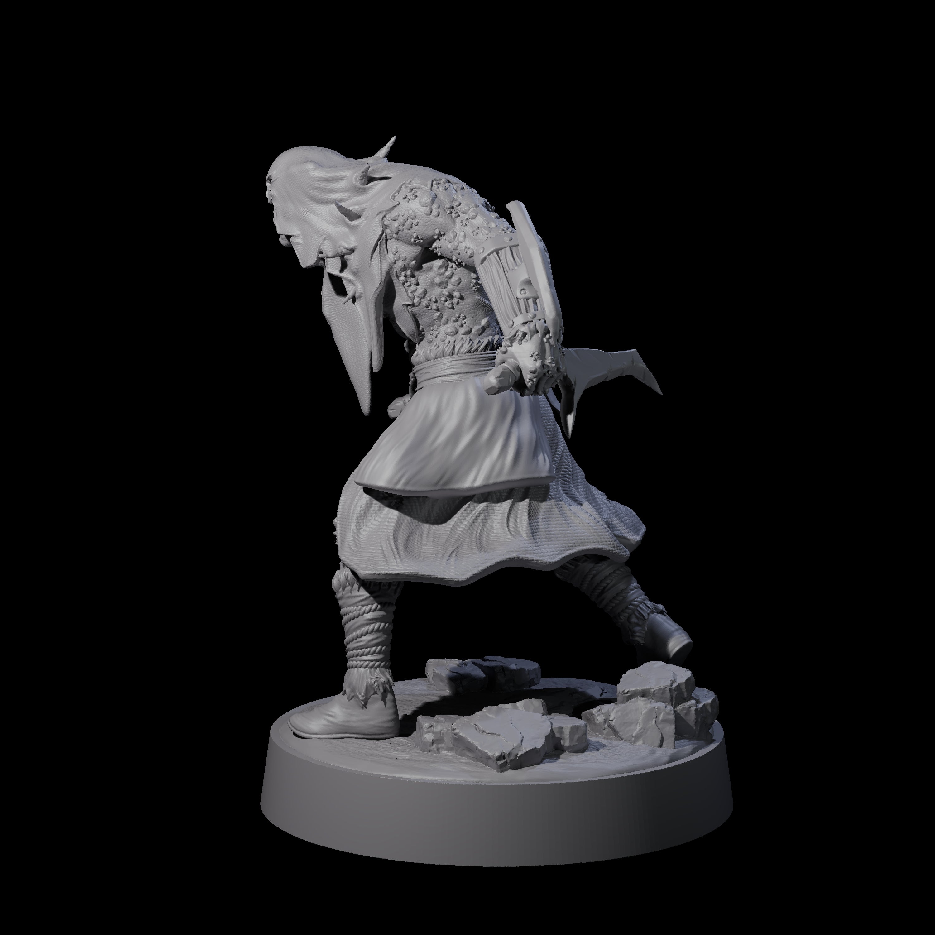 Hooded Orc Rogue Miniature for Dungeons and Dragons, Pathfinder or other TTRPGs