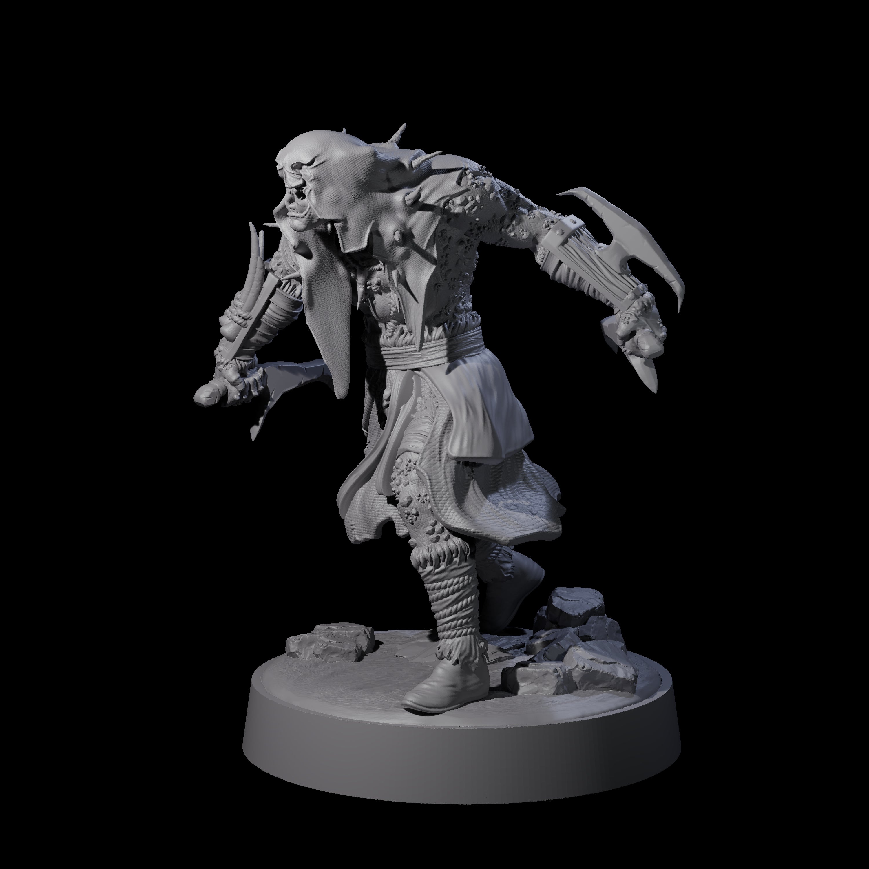 Hooded Orc Rogue Miniature for Dungeons and Dragons, Pathfinder or other TTRPGs