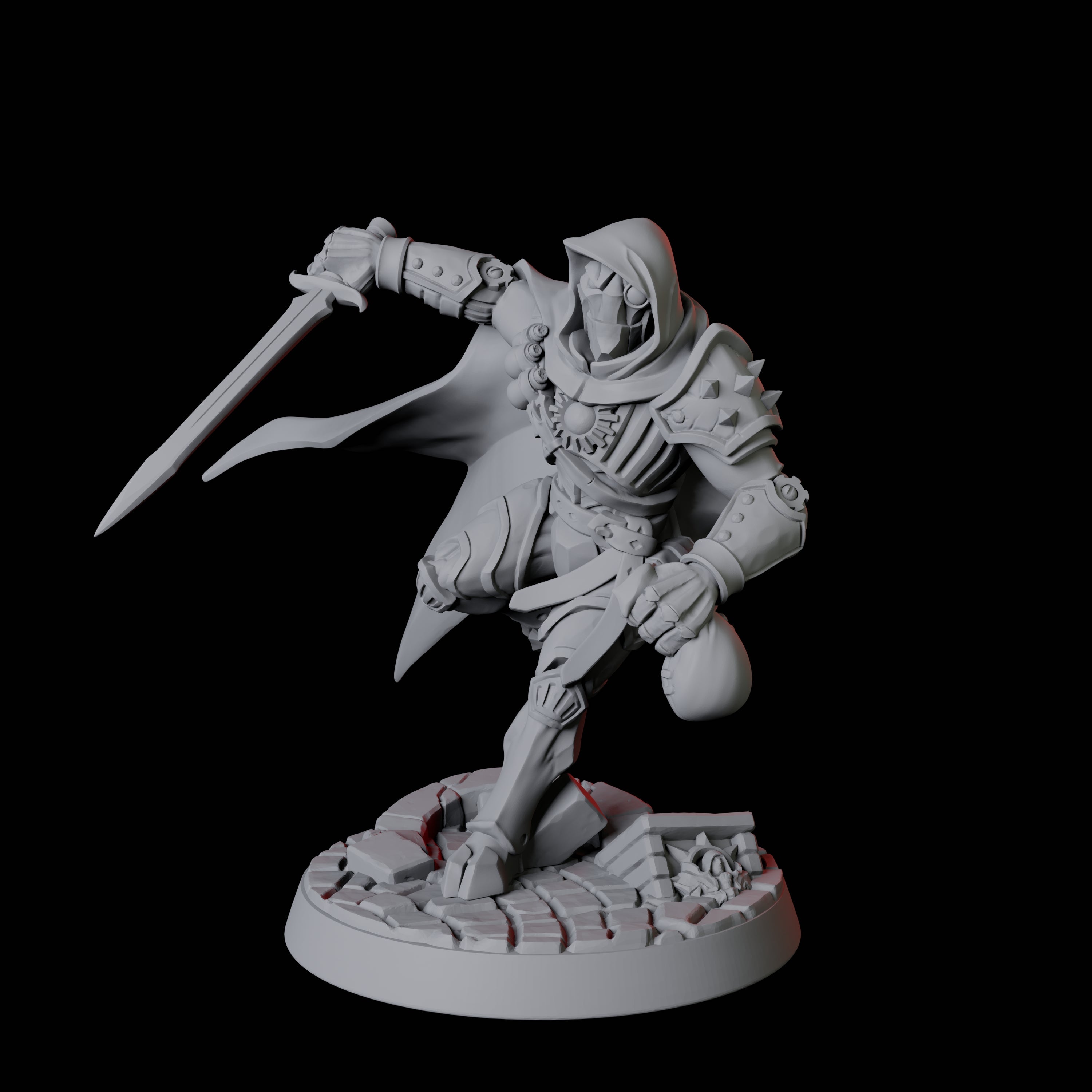 Hooded Warforged Rogue Miniature for Dungeons and Dragons, Pathfinder or other TTRPGs