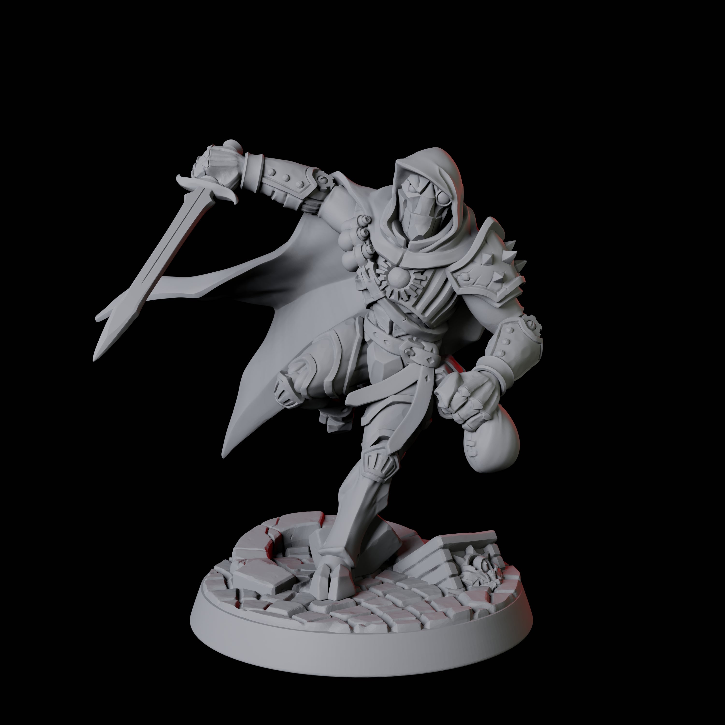 Hooded Warforged Rogue Miniature for Dungeons and Dragons, Pathfinder or other TTRPGs