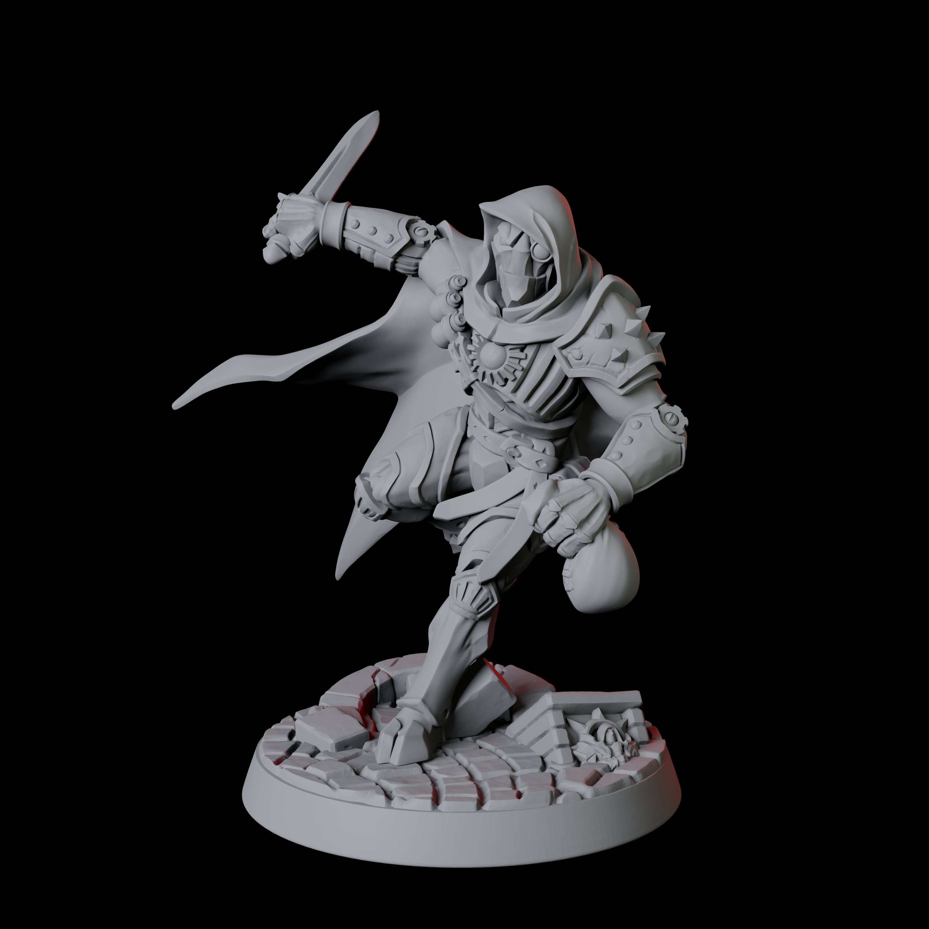 Hooded Warforged Rogue Miniature for Dungeons and Dragons, Pathfinder or other TTRPGs