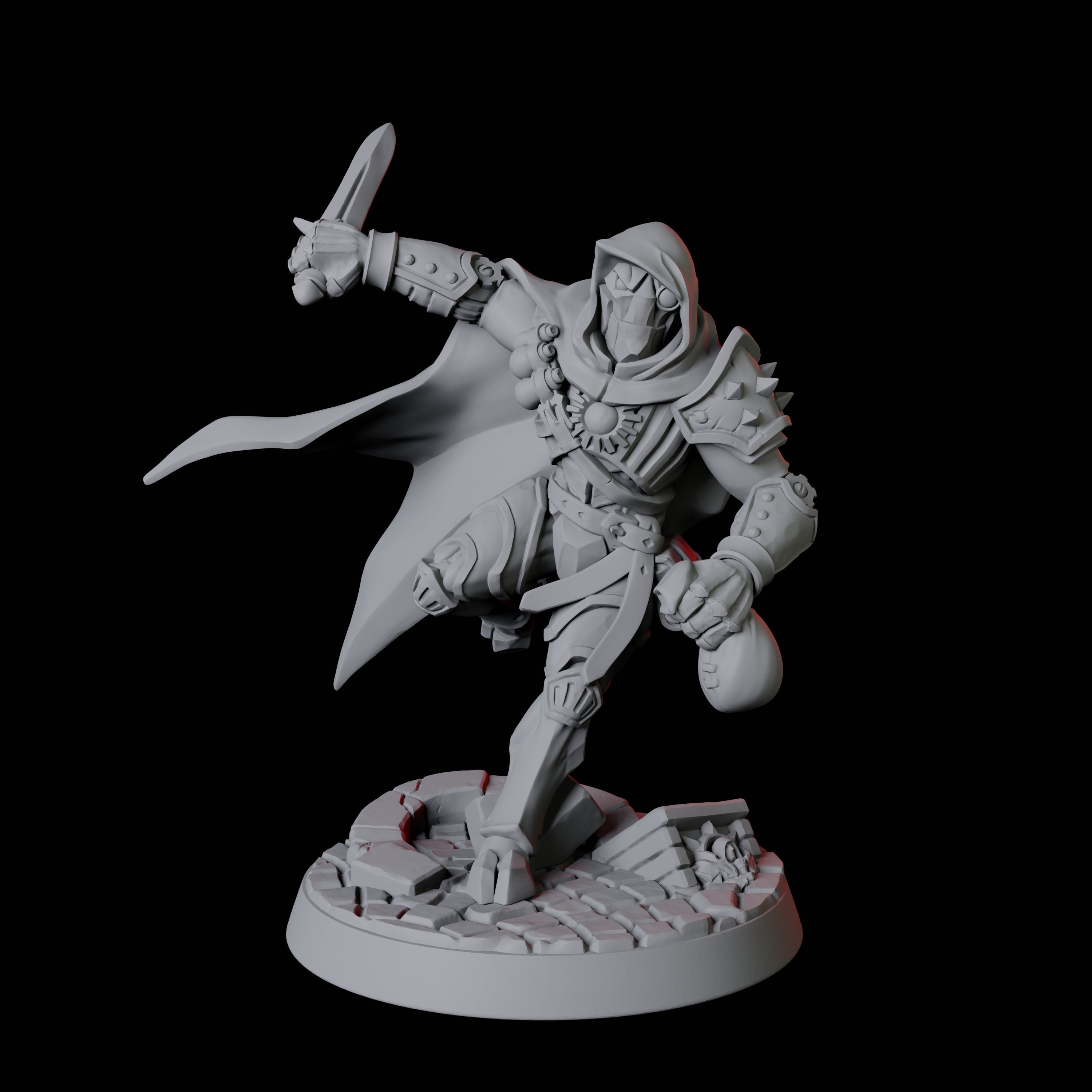 Hooded Warforged Rogue Miniature for Dungeons and Dragons, Pathfinder or other TTRPGs