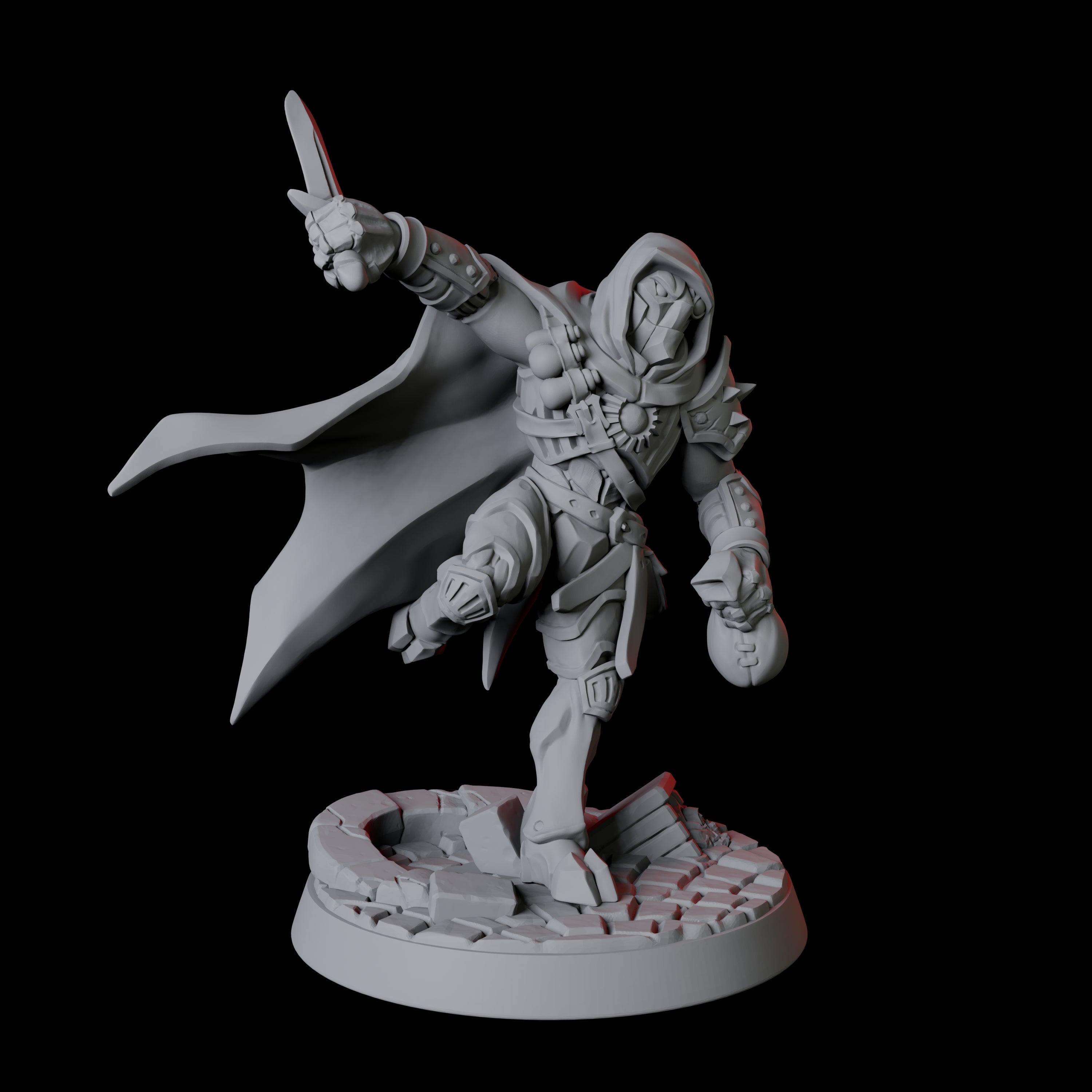 Hooded Warforged Rogue Miniature for Dungeons and Dragons, Pathfinder or other TTRPGs