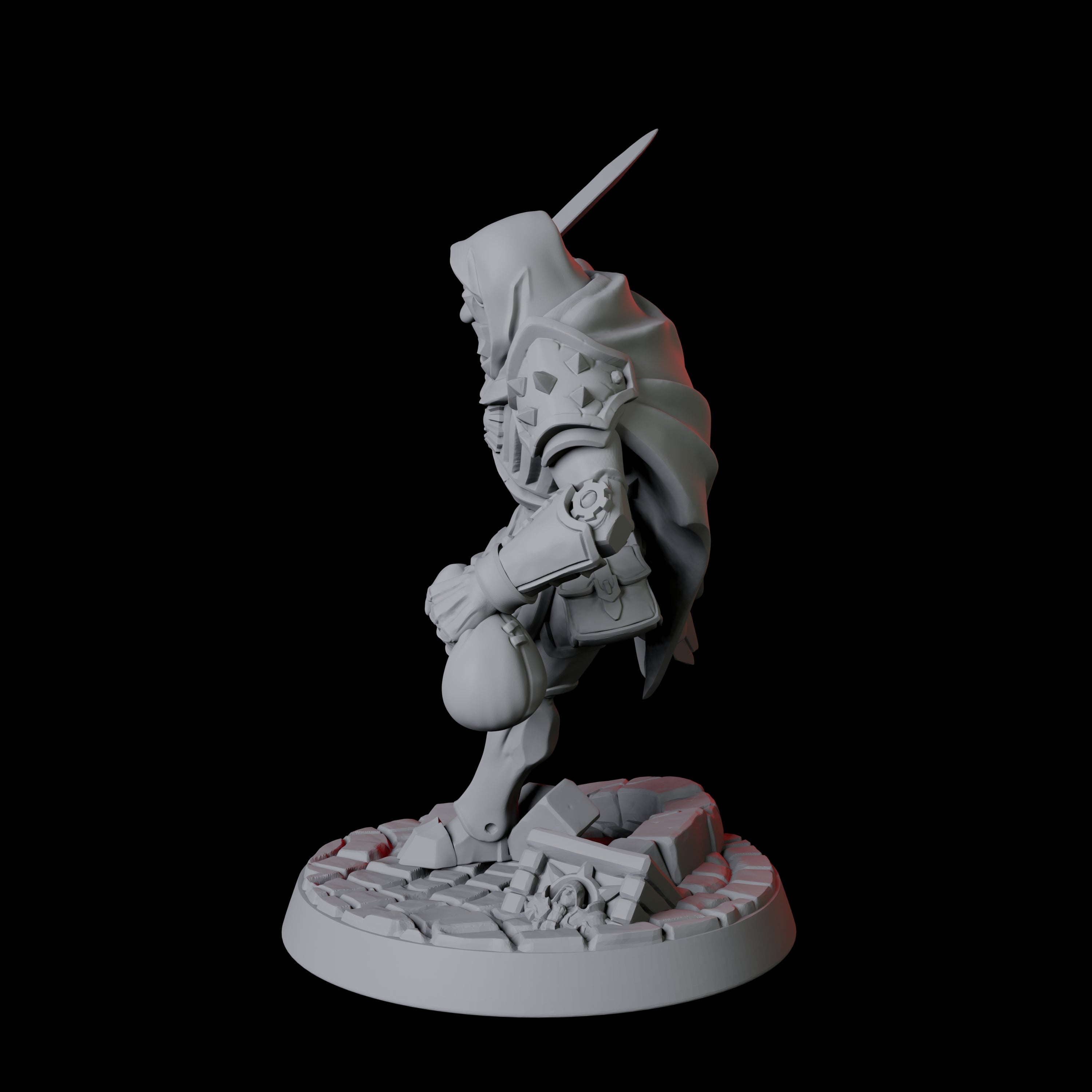 Hooded Warforged Rogue Miniature for Dungeons and Dragons, Pathfinder or other TTRPGs