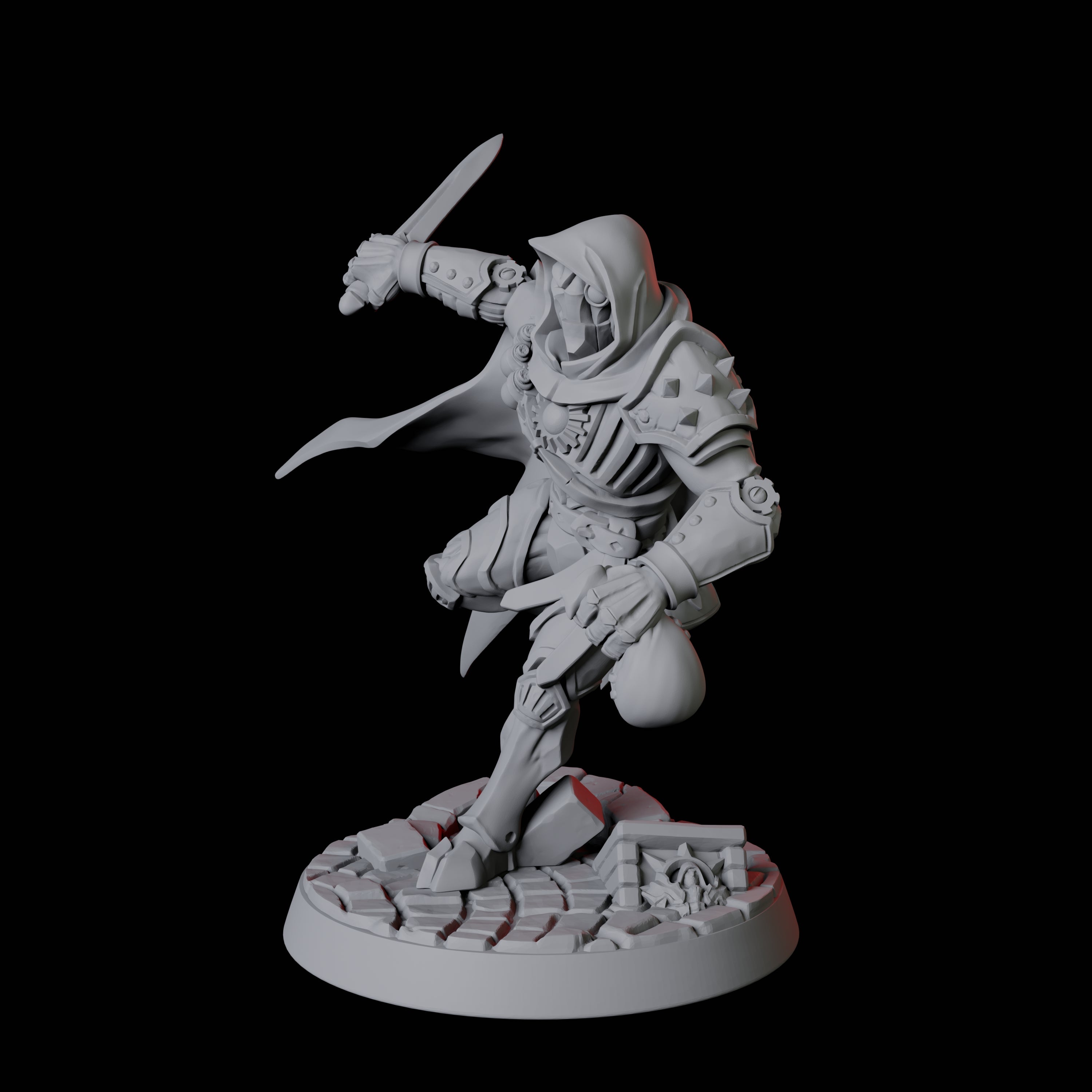 Hooded Warforged Rogue Miniature for Dungeons and Dragons, Pathfinder or other TTRPGs