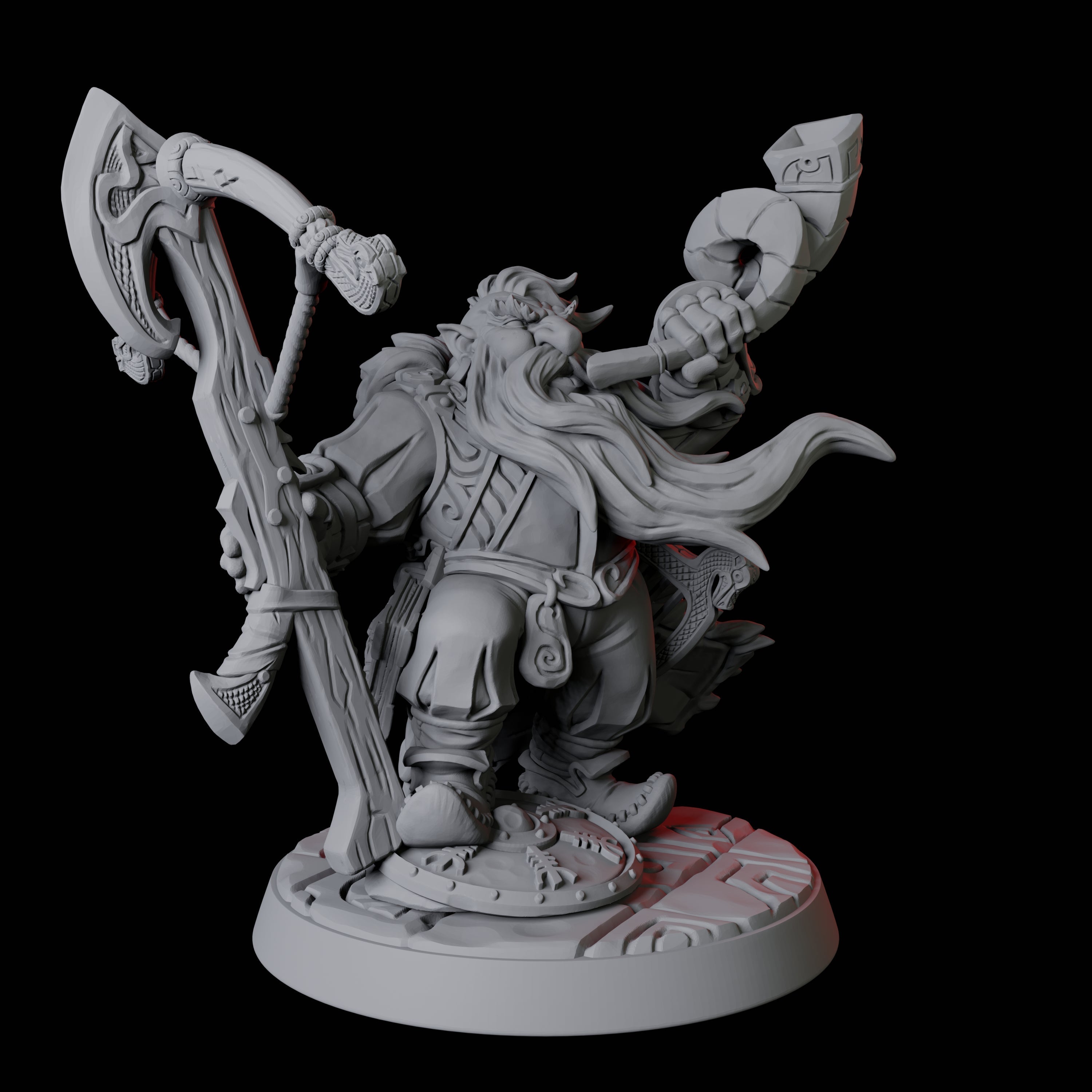 Horn Blowing Ranger Miniature for Dungeons and Dragons, Pathfinder or other TTRPGs