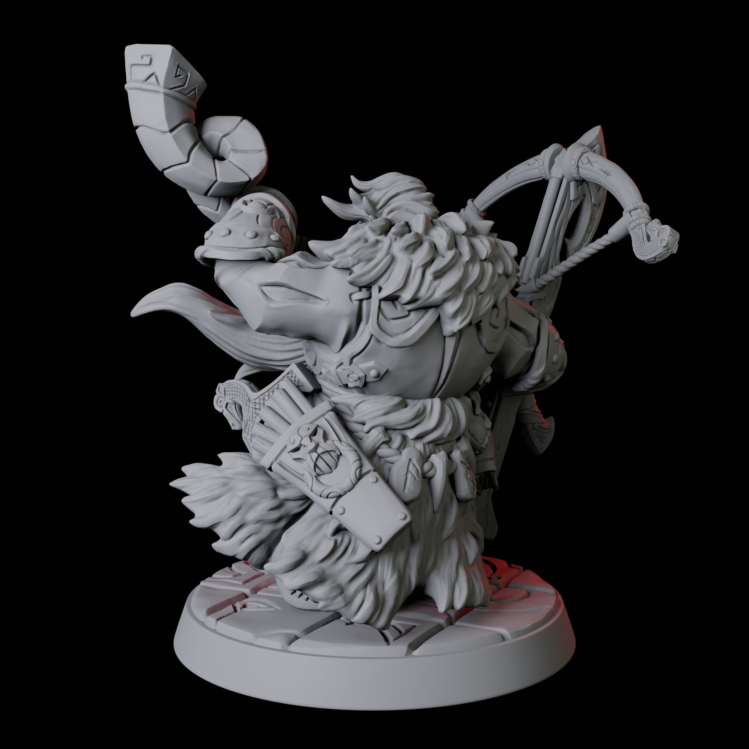 Horn Blowing Ranger Miniature for Dungeons and Dragons, Pathfinder or other TTRPGs