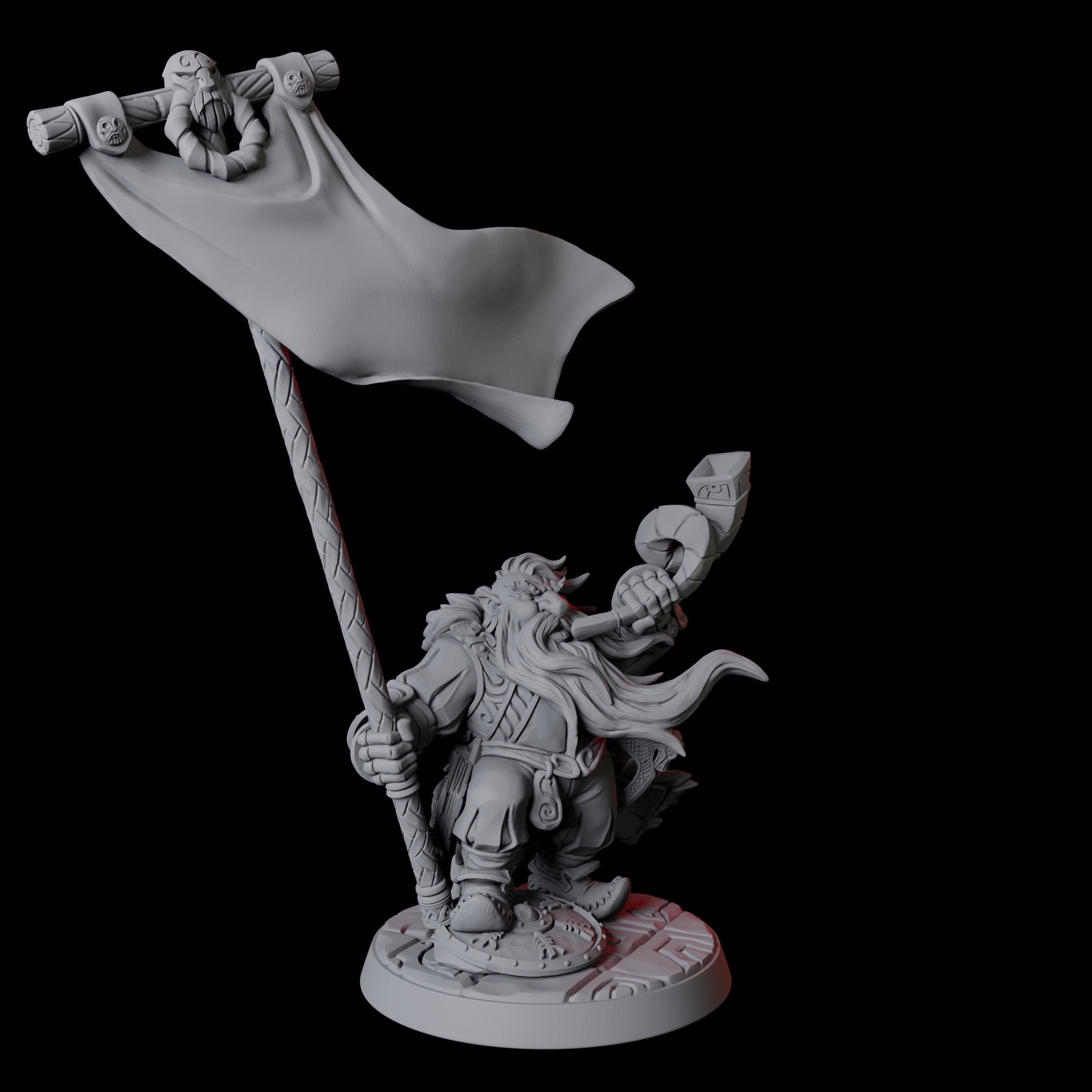 Horn Blowing Ranger Miniature for Dungeons and Dragons, Pathfinder or other TTRPGs