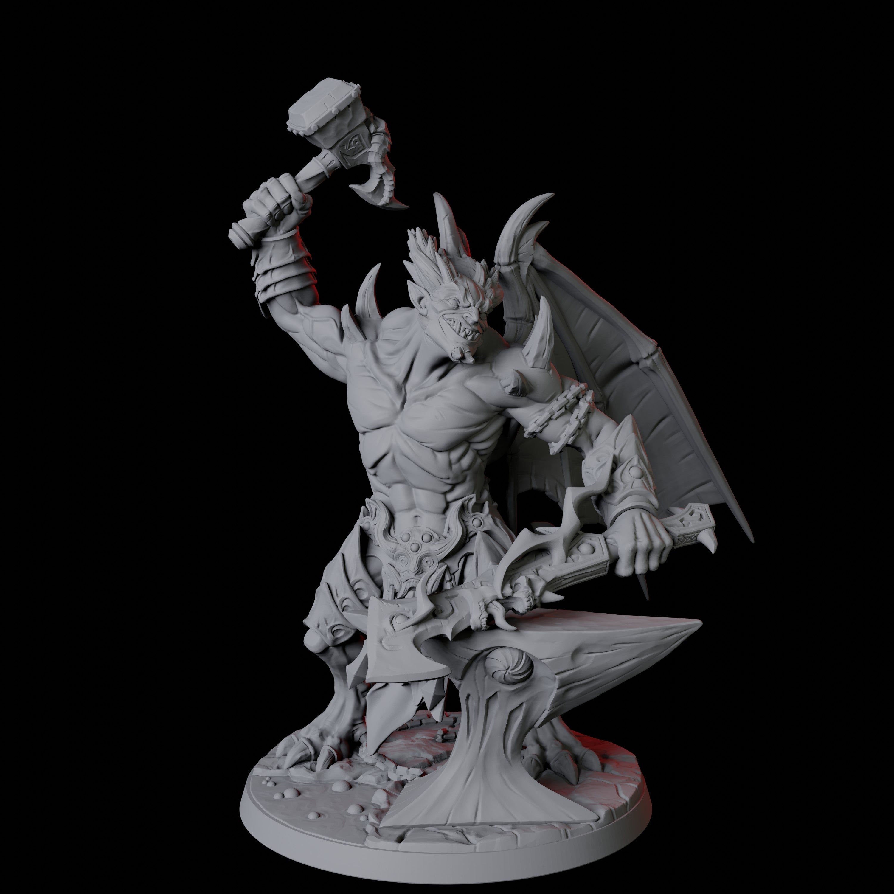 Horned Devil Blacksmith Miniature for Dungeons and Dragons