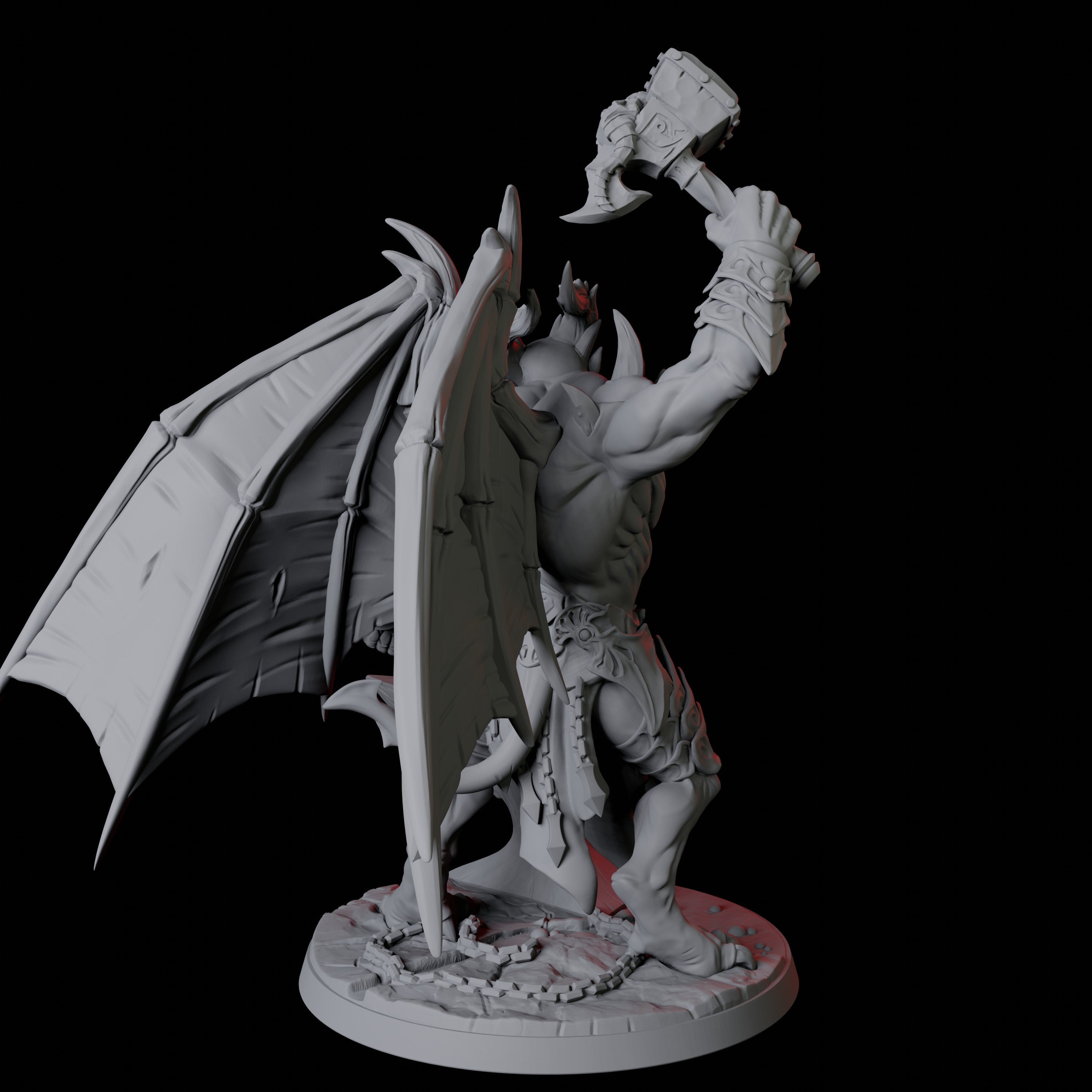 Horned Devil Blacksmith Miniature for Dungeons and Dragons