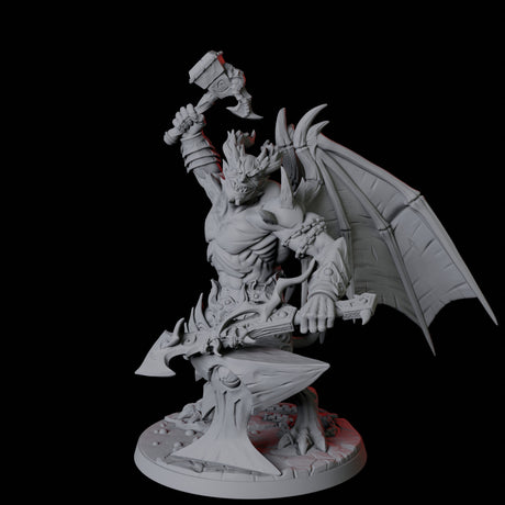 Horned Devil Blacksmith Miniature for Dungeons and Dragons, Pathfinder or other TTRPGs