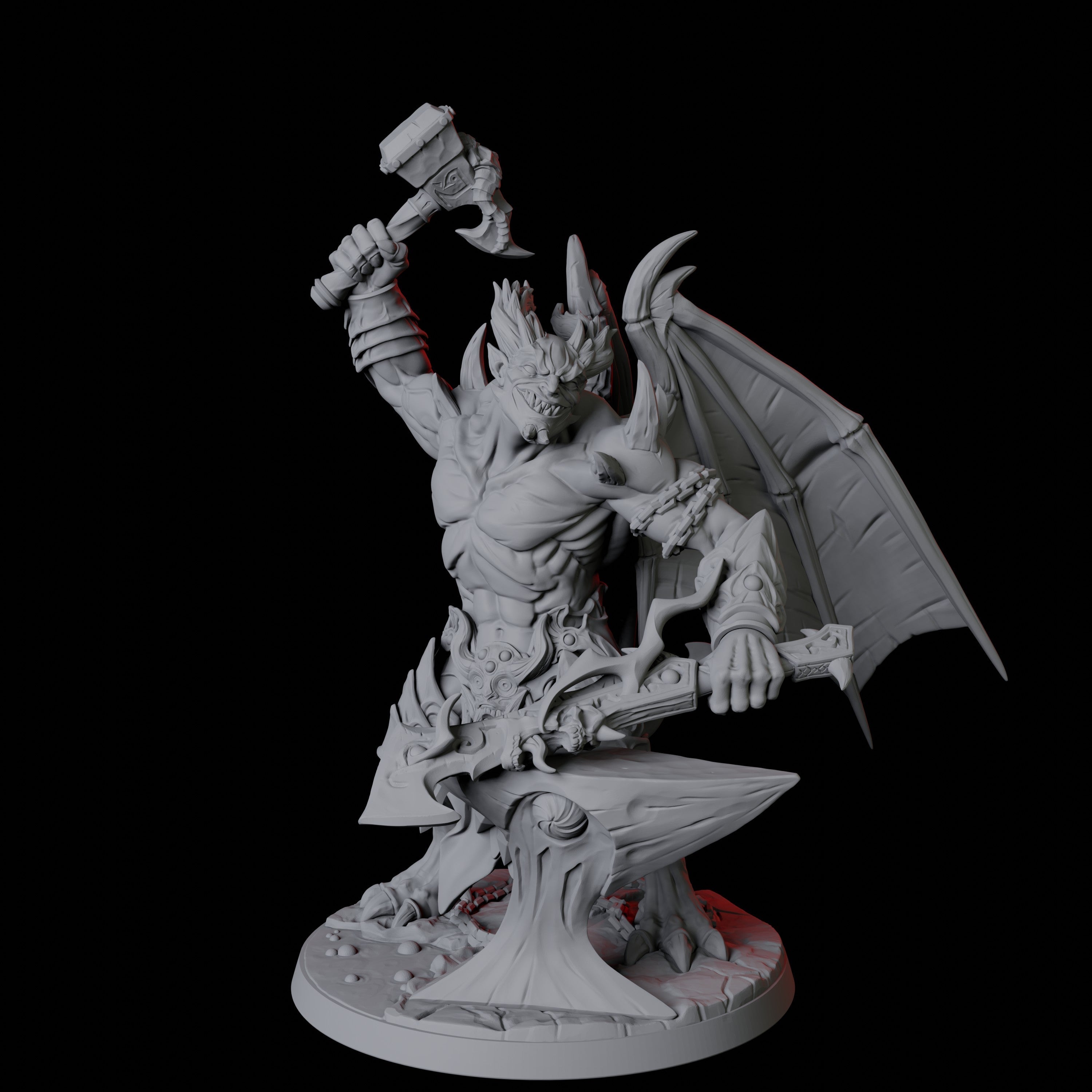 Horned Devil Blacksmith Miniature for Dungeons and Dragons