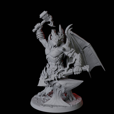 Horned Devil Blacksmith Miniature for Dungeons and Dragons, Pathfinder or other TTRPGs
