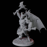 Horned Devil Champion Miniature for Dungeons and Dragons, Pathfinder or other TTRPGs