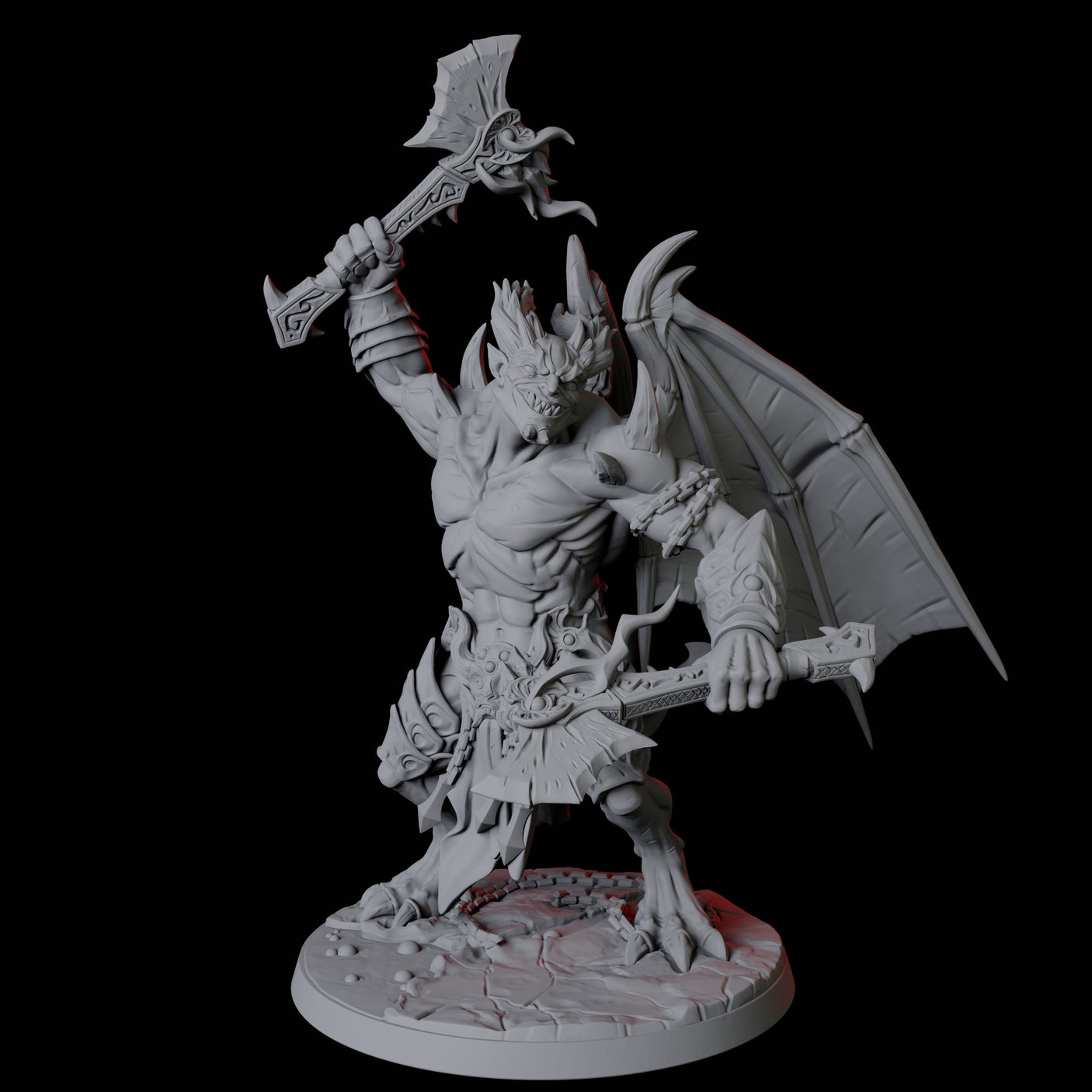Horned Devil Champion Miniature for Dungeons and Dragons, Pathfinder or other TTRPGs