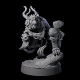 Horned Leonin Lunatic Miniature for Dungeons and Dragons, Pathfinder or other TTRPGs