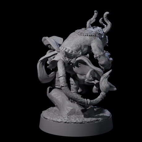 Horned Leonin Lunatic Miniature for Dungeons and Dragons, Pathfinder or other TTRPGs