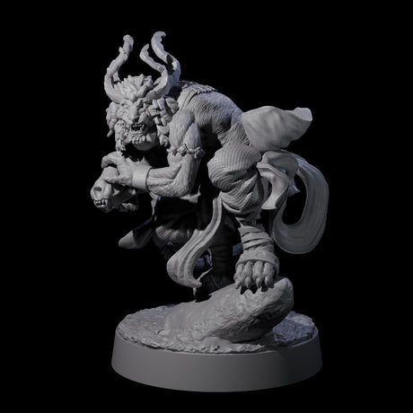 Horned Leonin Lunatic Miniature for Dungeons and Dragons, Pathfinder or other TTRPGs